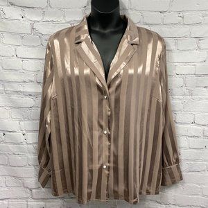 Shein | Satin Striped Blouse